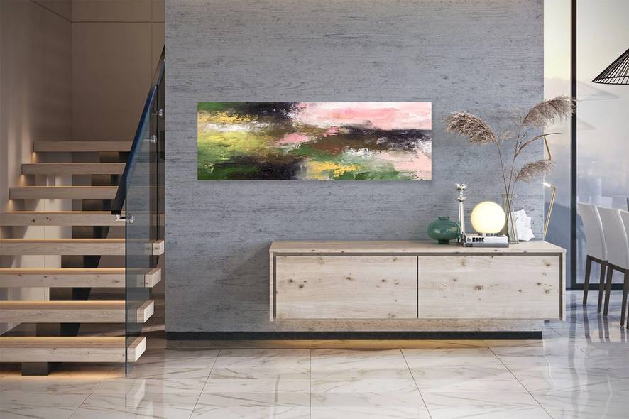 Painting Hand-Painted Modern - oversized canvas painting for bedroom